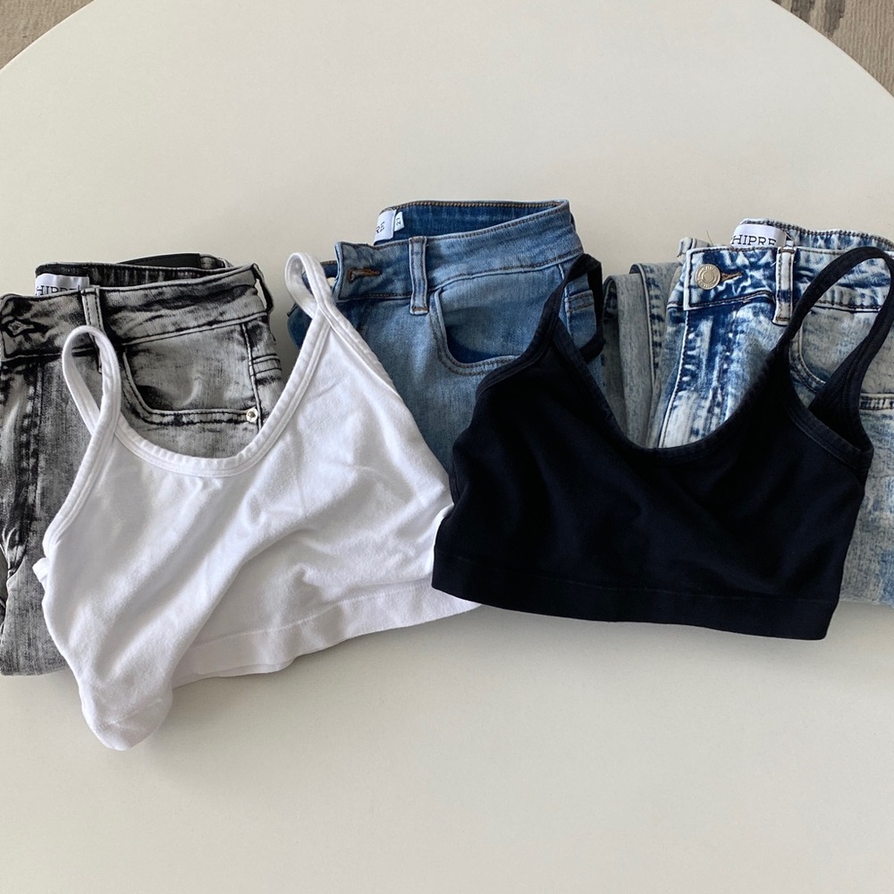 CHIPRE Denim Jeans Trio Bundle with tanks - Picture 5 of 13